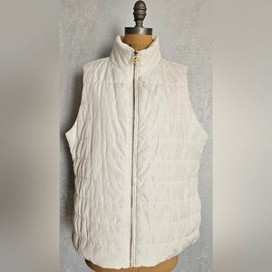 Michael Kors Women's Ivory Puffer Vest Size 1X